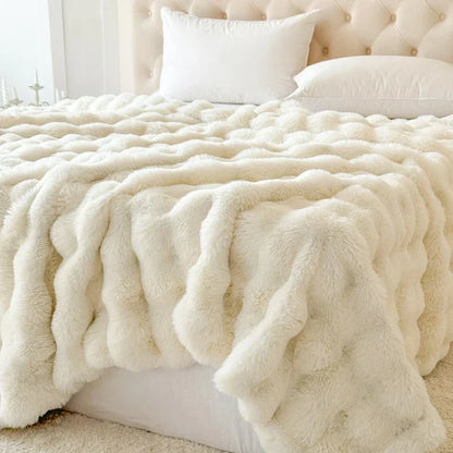 Ultra Soft Double Layer Faux Fur Throw Blanket