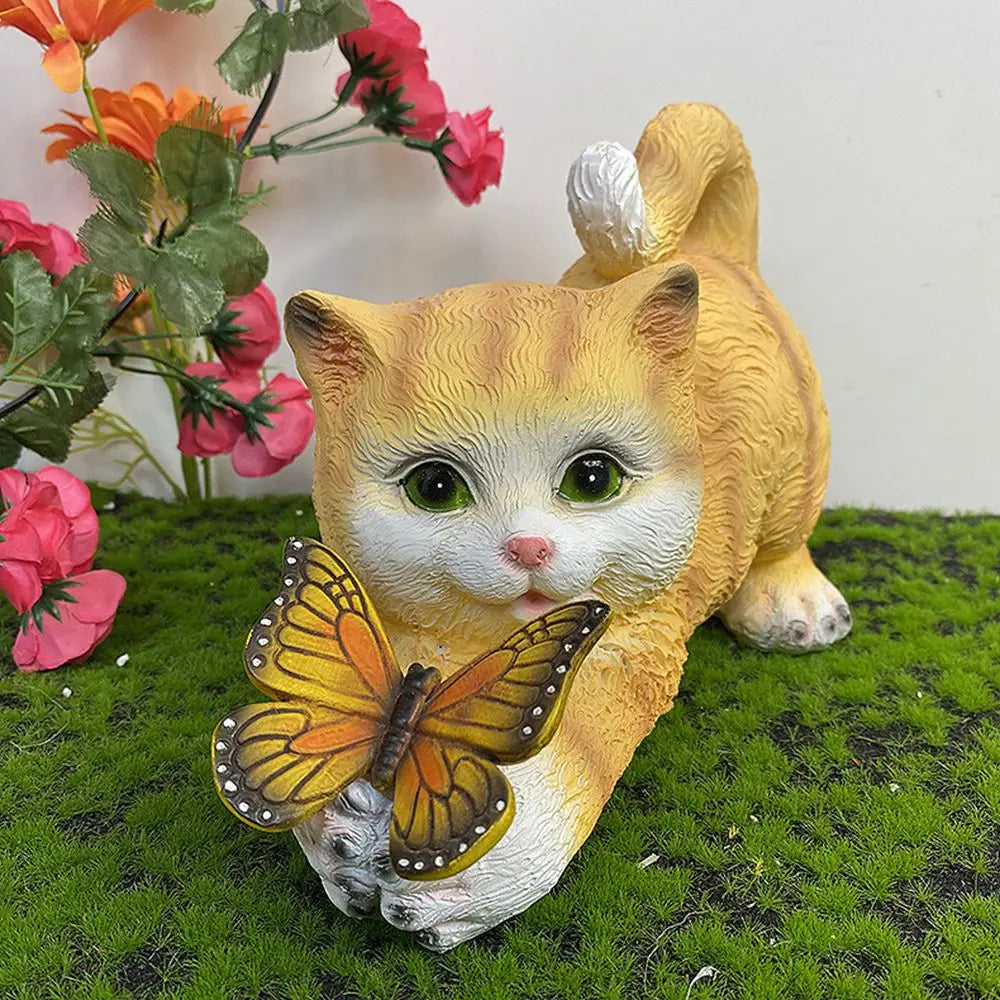 Colorful Kitty Figurine Table Lamp