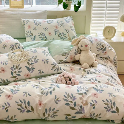 Delicate Floral Comforter Bed Set
