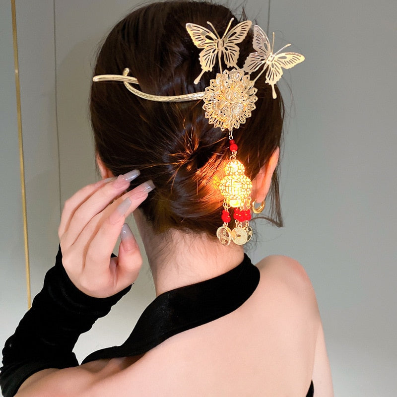 Sparkly Fashion Butterfly Hair Clip Lamp