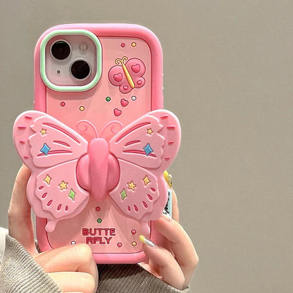 Trendy 3D Butterfly Protective iPhone Cover