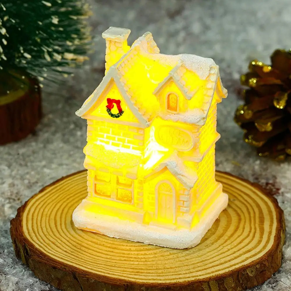 Sparkling Snowflake Christmas Village Houses