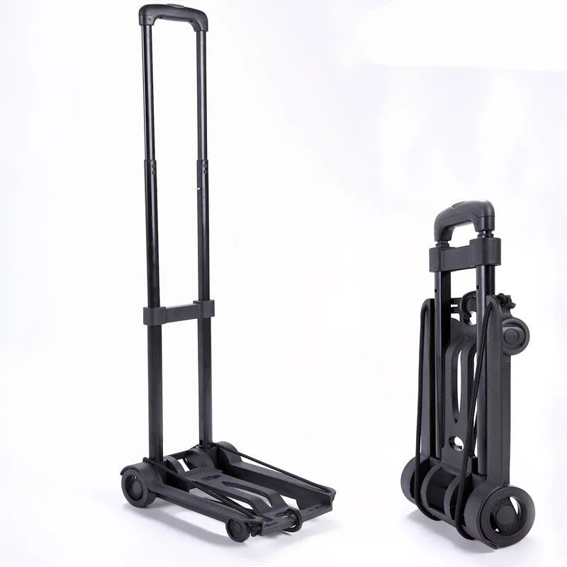 Compact Folding Dolly with 2 or 4 Wheels Adjustable Handle