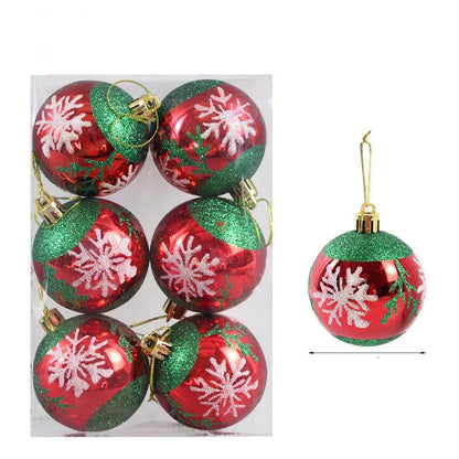 Beautiful Glass Christmas Tree Ornaments Set of 6