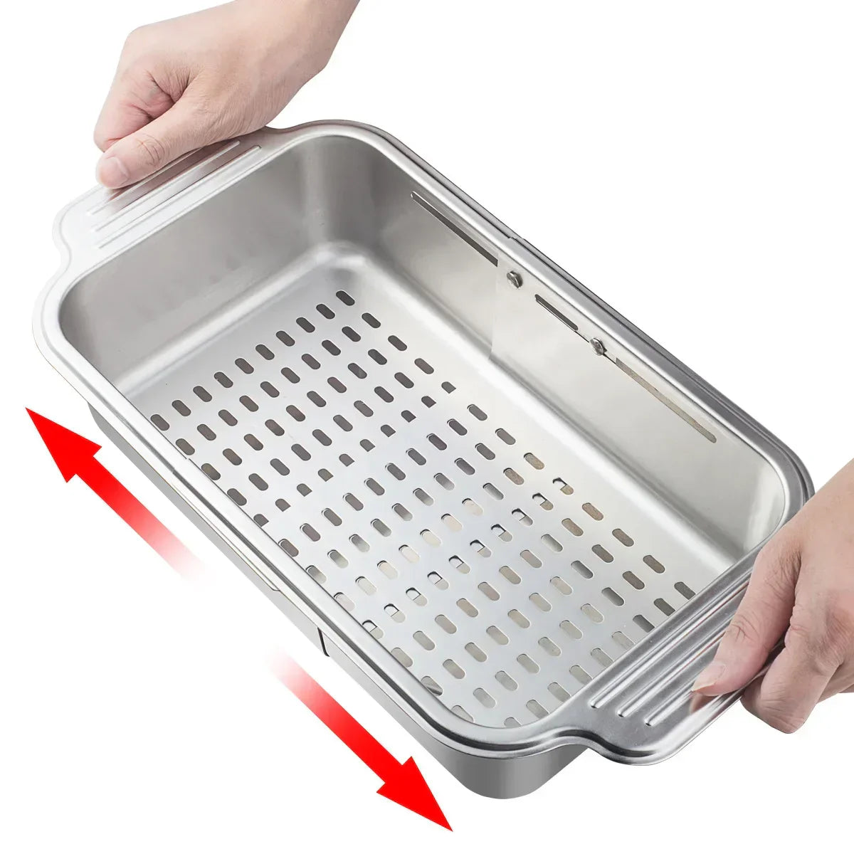 Space Saving Stainless Steel Sink Veggie Strainer Basket