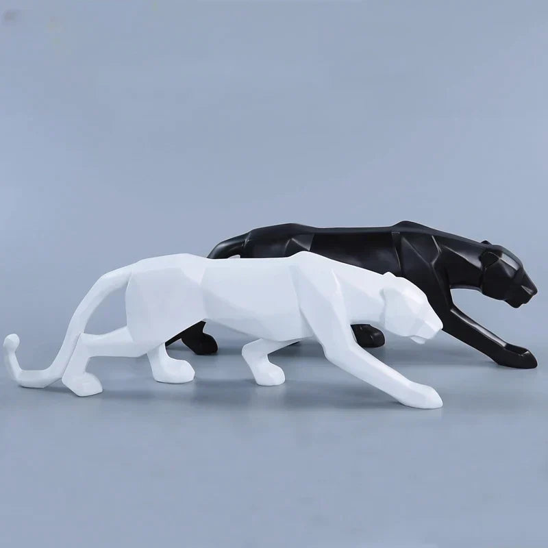 Unique Resin Leopard Desk Figure