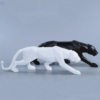 Unique Resin Leopard Desk Figure