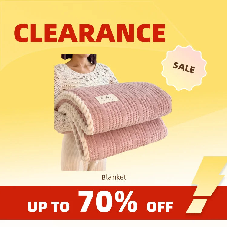 Cozy Plush Throw Blanket Soft Checkered Design - Yeezlab