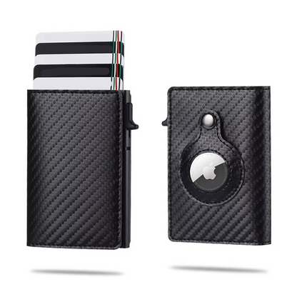 Slim RFID Leather Wallet with Card Slot & Tracker Pocket
