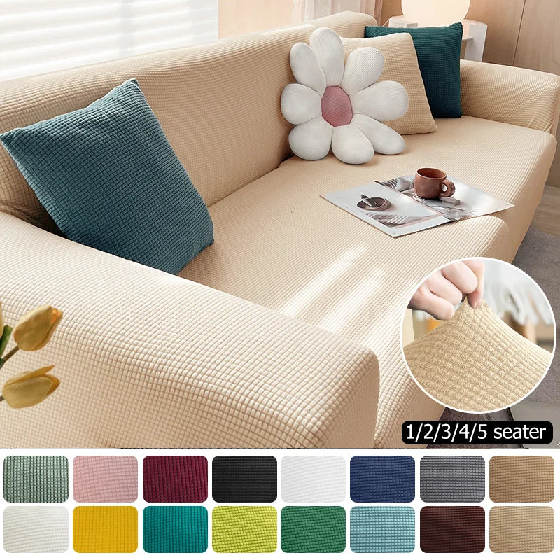 Stretchy Fitted Sofa Slipcover with Textured Pattern - Yeezlab