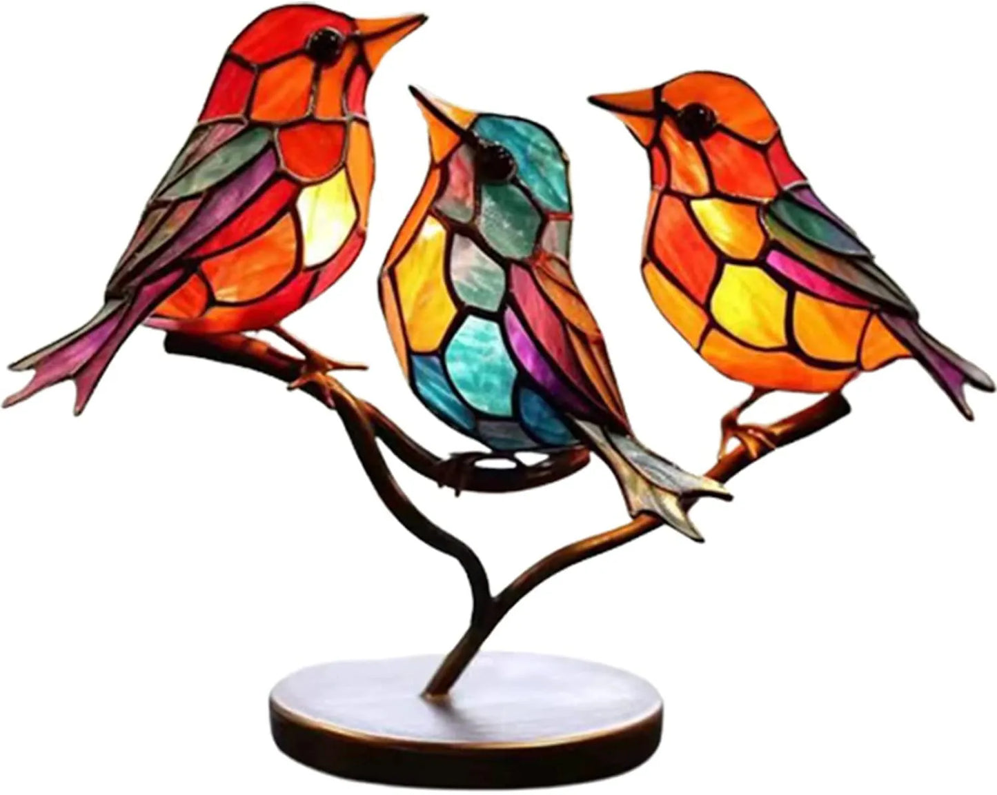 Vibrant Bird Perch Home Decor Figurine