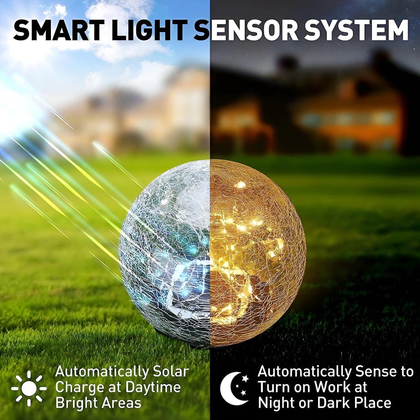 Solar Powered Garden Lamp Warm White LED Waterproof - Yeezlab