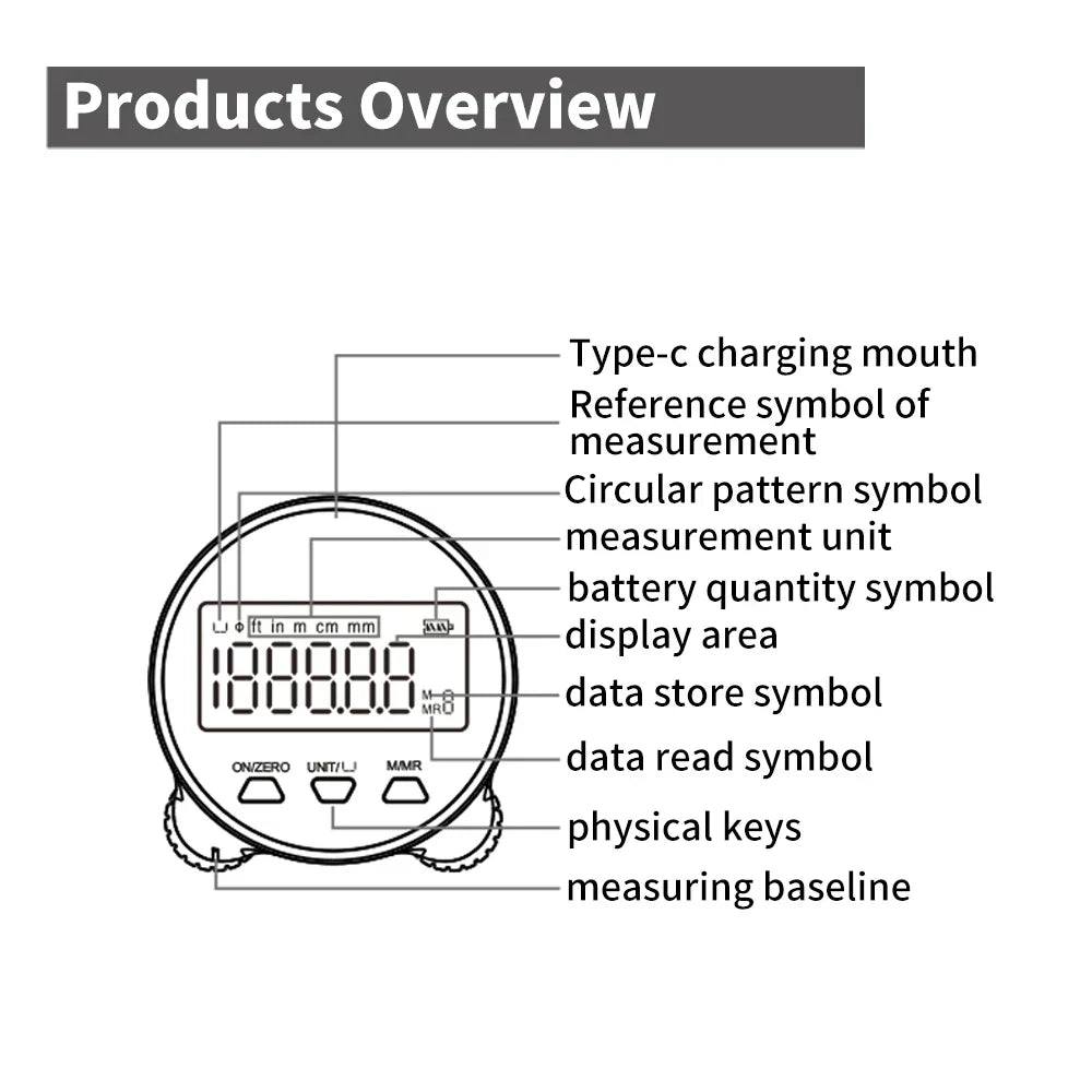 Accurate LED Screen Digital Measuring Ruler
