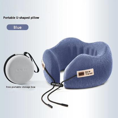 Contour Memory Foam Neck Travel Pillow with Storage