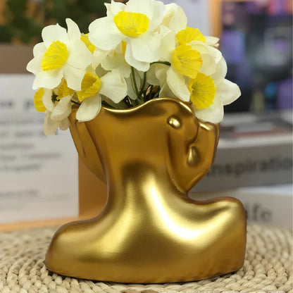 Happy Floral Garden Pot Decoration