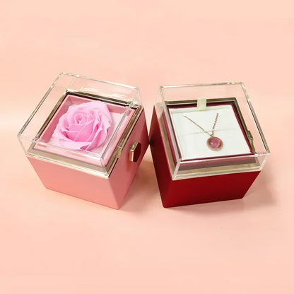 Luxury Rose Rotating Jewelry Storage Box
