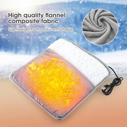 Cozy Electric Foot Warmer Mat with Soft Flannel