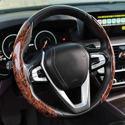 GripMaster | Anti-Slip Wooden Car Steering Wheel Cover