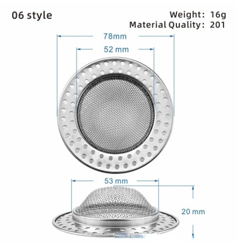 Easy Clean Kitchen Sink Strainer Stainless Steel Filter