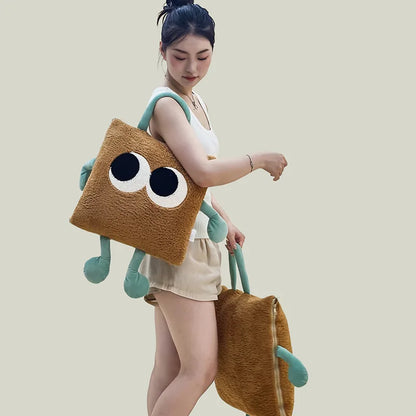 Cozy Fun Plush Travel Blanket Pillow