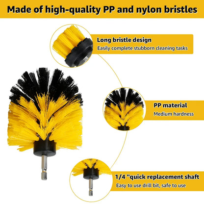Powerful Drill Brush Cleaning Kit 5 Piece Set