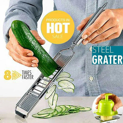 Easy Grip Stainless Steel Veg Grater & Chopper