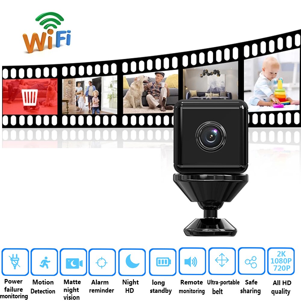 2K WiFi Security Camera – Indoor Motion Detection Cam with Infrared Night Vision