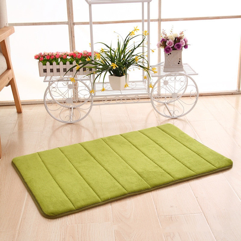Plush Memory Foam Bath Mat with Anti Slip Bottom