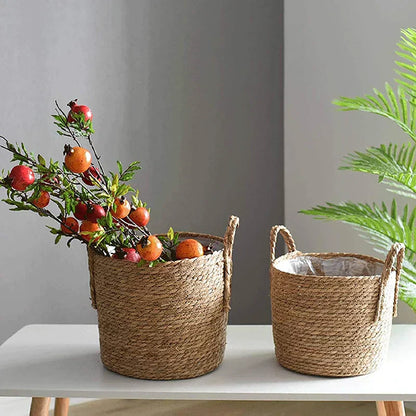 Large Natural Woven Seagrass Planter Basket