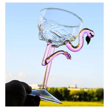 Colorful Flamingo Clear Drinking Glasses