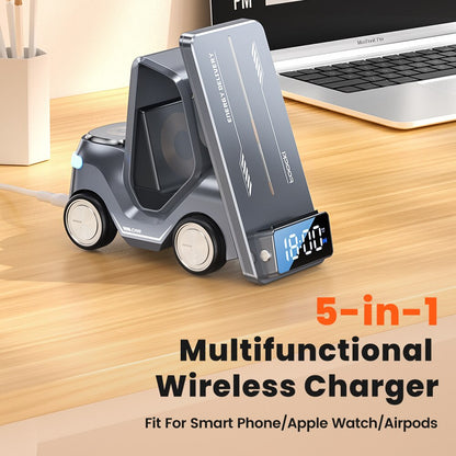 Fast 5-in-1 Wireless Charging Dock Station