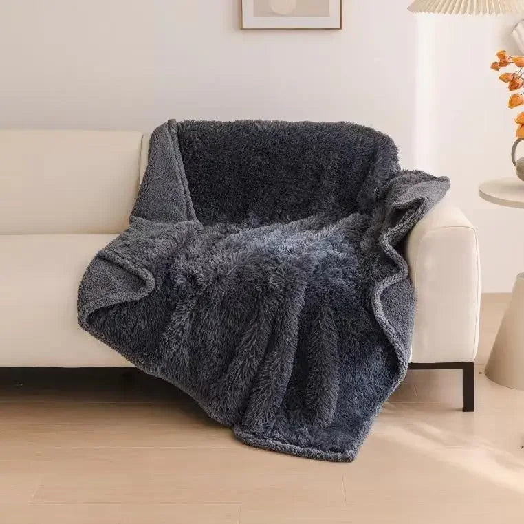 Plush Soft Throw Blanket for Bed and Sofa