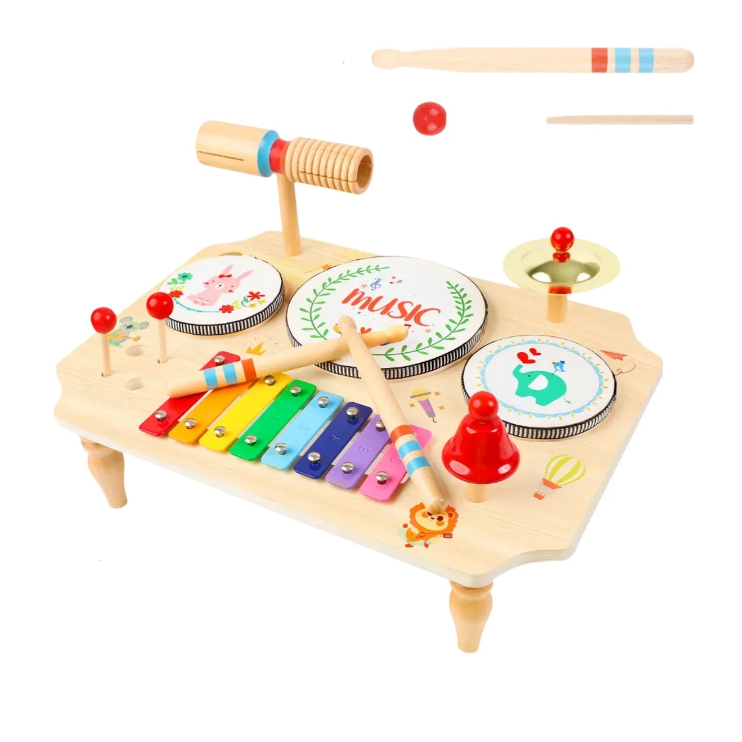 Kids Wooden Music Instrument Set
