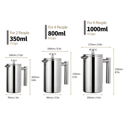 Premium Metal French Coffee Brewer