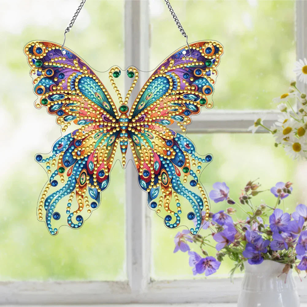 Colorful Diamond Painting Butterfly Pendant Decoration