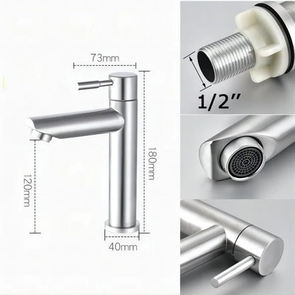 Modern Premium Stainless Steel Sink Faucet for Bathroom