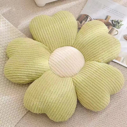 Plush Floral Pattern Throw Pillow