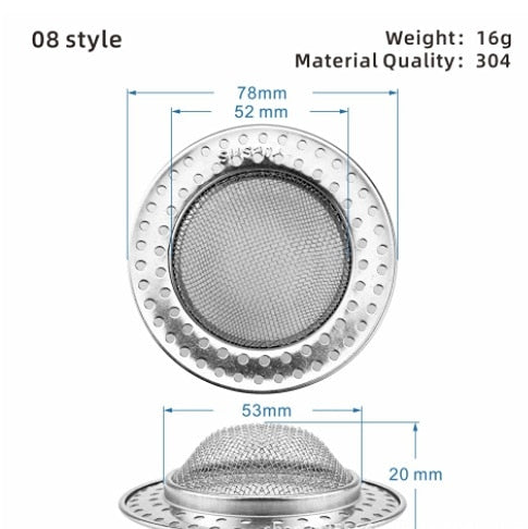 Easy Clean Kitchen Sink Strainer Stainless Steel Filter