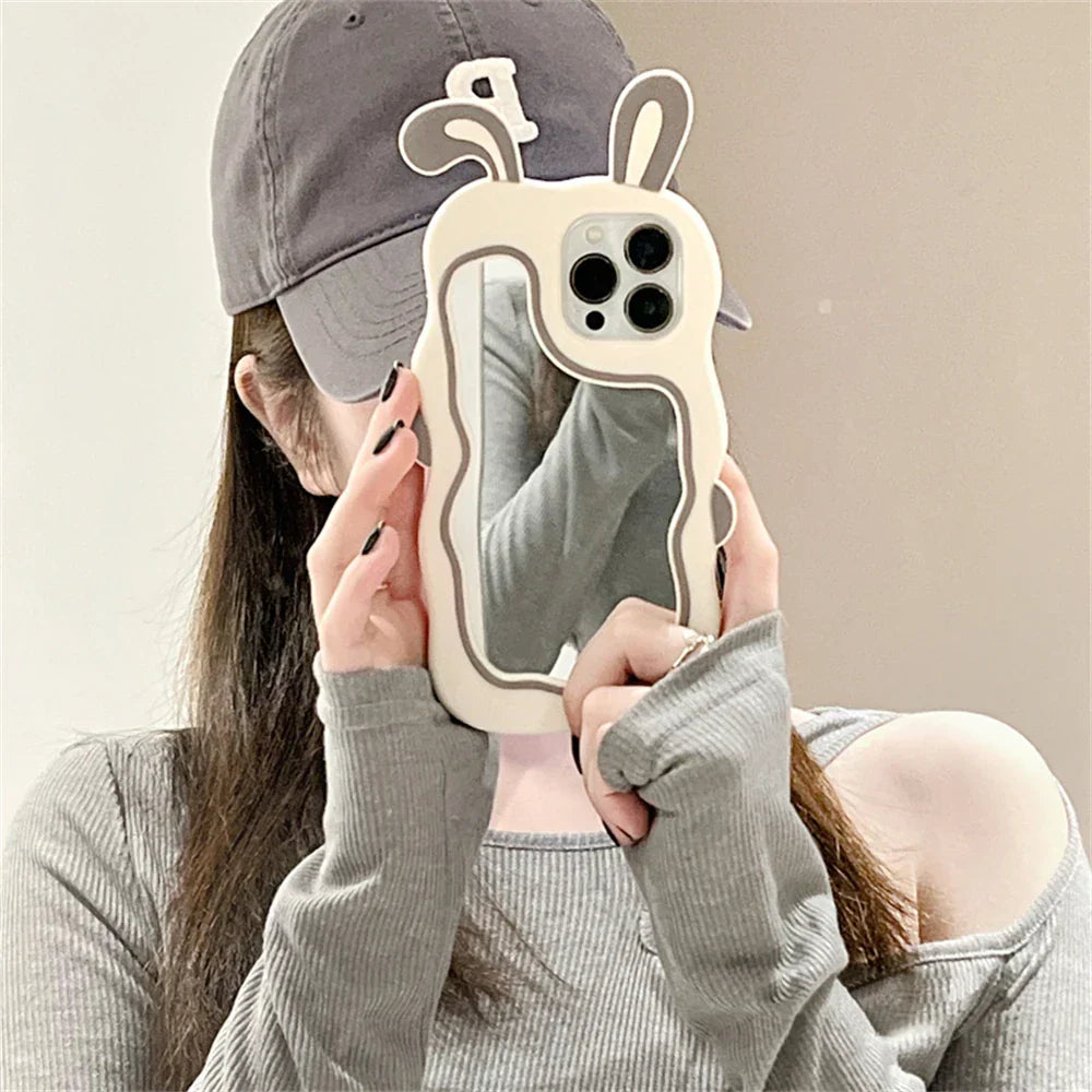 Fun Cartoon Phone Case with Mirror - Yeezlab