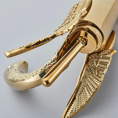 Luxury Single Handle Gold Bathroom Faucet