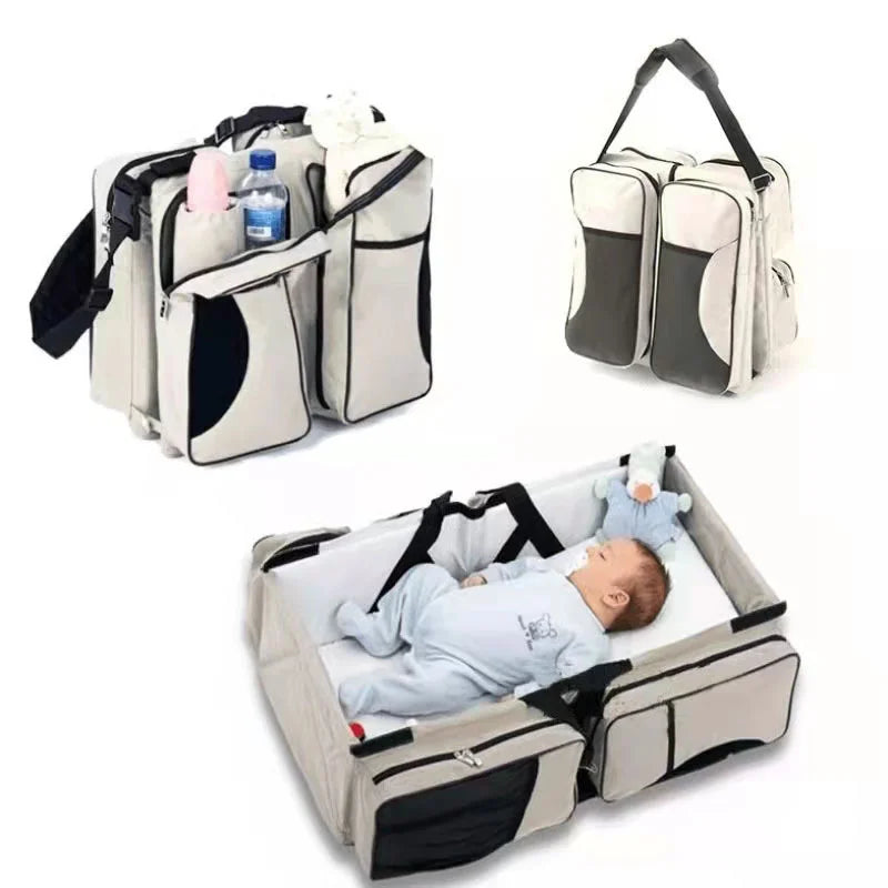Portable Baby Travel Bed with Storage