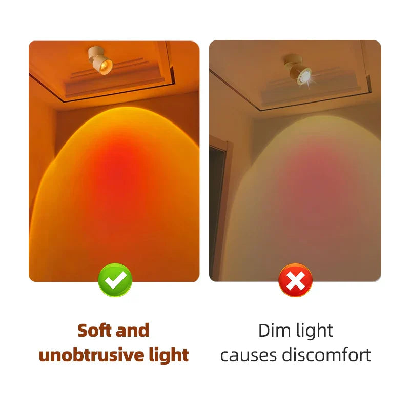 Warm LED Sunset Effect Wall Light