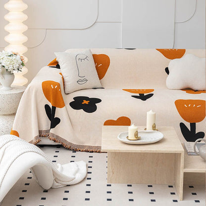 Stylish Floral Slip Resistant Couch Cover