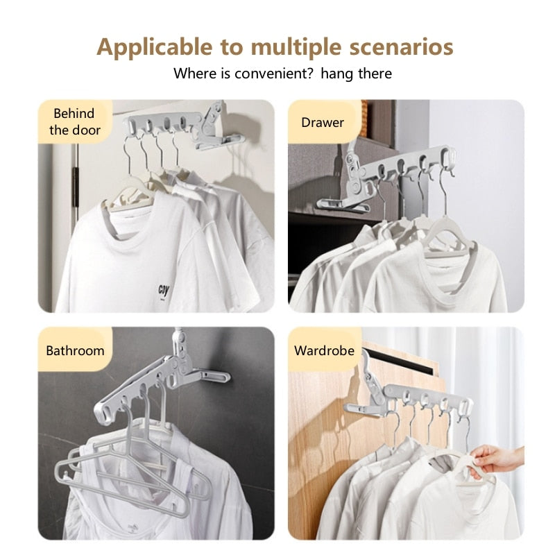 Portable Folding Closet Travel Hanger Organizer
