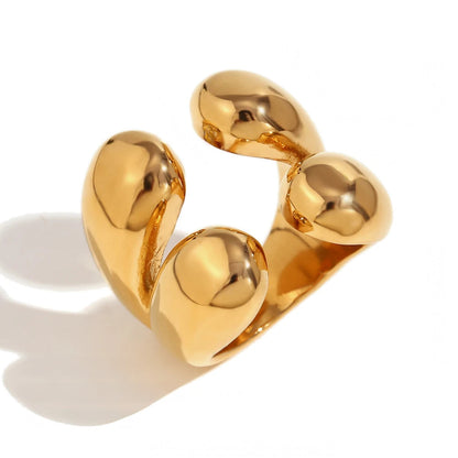 Luxury Gold Four Drop Statement Ring