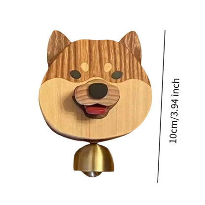 Fun Shiba Dog Doorbell Wood Button