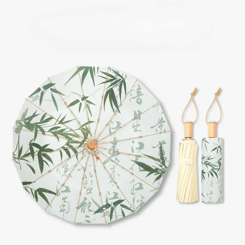 Natural Bamboo Artistic Walking Umbrella - Yeezlab