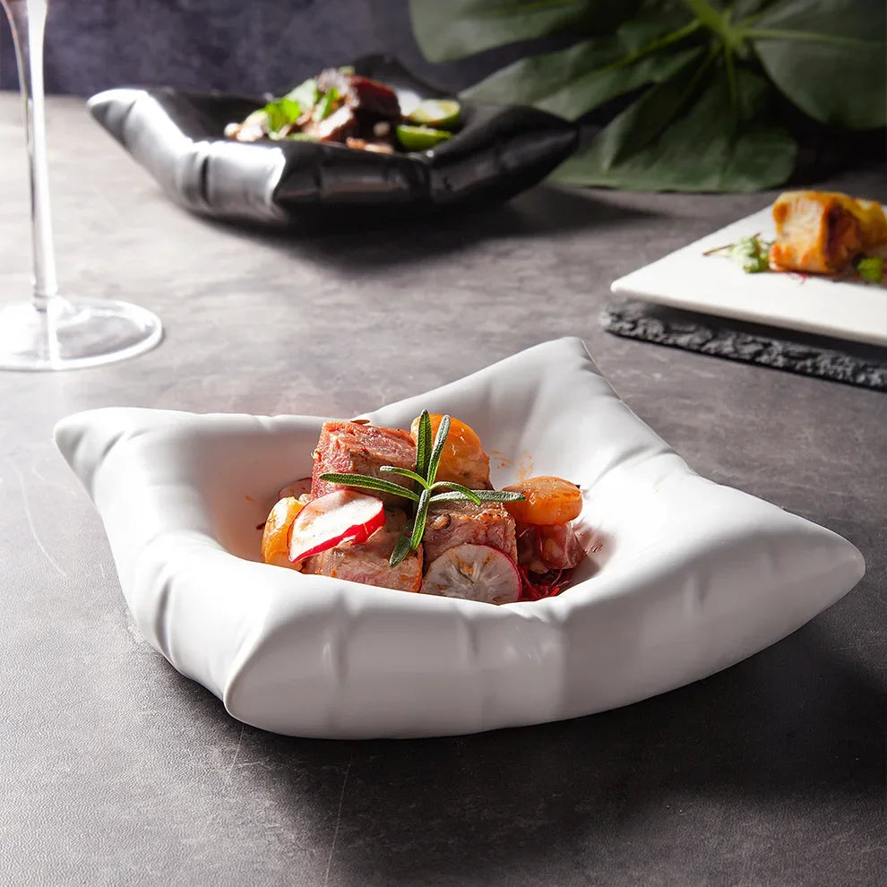 Stylish Ceramic Decorative Square Dinner Plate - Yeezlab