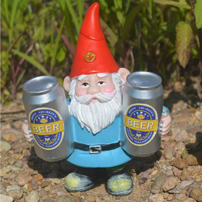 Funny Beer Garden Gnome Figurine Decoration
