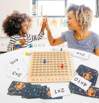 Educational Wooden Math Multiplication Board Game